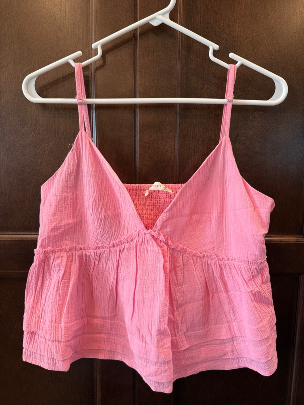 Altar'd State Pink Smocked Tank Top
